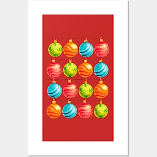 Season’s Greetings with lots of Christmas decorations Posters and Art